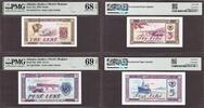 Albania Albania Pair 3 & 5 Leke 1976 Pick-41a, 42a Superb GEM UNC PMG 68 - 69 EPQ -