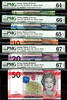 UK (Great Britain) 50 Pound Jersey 1, 5, 10, 20 2010 MATCHING LOW # 000922 GEM UNC PMG 64 - 67 EPQ