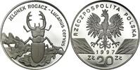 POLAND / POLEN 20 zlotych 1997 Jelonek Rogacz - Lucanus cervus Proof