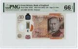 £10 Pounds 2024 Great Britain / England King Charles, First Prefix, Low number HB01 001945 PMG 66 EPQ