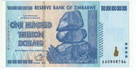 Zimbabwe 100 Trillion Dollars 2008 Highest denomination of hyperinflatio... 250,00 EUR  Excl. 10,00 EUR Verzending