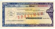 Deutschland / DDR 500 deutsche mark nd Reisescheck / Travelleres Cheque,... 600,00 EUR  Excl. 10,00 EUR Verzending