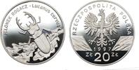POLAND / POLEN 20 zlotych 1997 Jelonek Rogacz, Lucanus cervus PP 475,00 EUR  Excl. 10,00 EUR Verzending