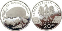 POLAND / POLEN 20 zlotych 1996 Jez, Erinaceus europaeus PP 595,00 EUR  Excl. 10,00 EUR Verzending