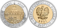 POLAND / POLEN 5 zlotych 2021 Castle Książ, mint bag, 100 coins UNC 200,00 EUR  Excl. 10,00 EUR Verzending