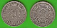 Kaiserreich 20 Pfennig hübsch -