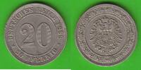 Kaiserreich 20 Pfennig hübsch, besserer Jahrgang -