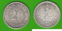 Kaiserreich 20 Pfennig hübsch -