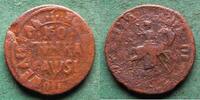 Russland 1 Kopeke Peter I. der Große 1682-1725, Reiter im Zierkreis, sehr selten -