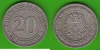 Kaiserreich 20 Pfennig hübsch -