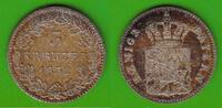 Bayern 3 Kreuzer Maximilian II. Joseph 1848-1864, sehr hübsch -