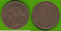 Straits Settlements 1 Cent Victoria 1837-1901, überdurchschnitlich -