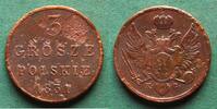 Polen unter Russland 3 Grosze polskie Nikolaus I. 1825-1855 -