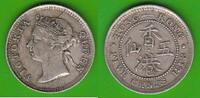 Hong Kong 5 Cents Victoria 1837-1901, hübsch -