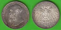Sachsen-Meiningen 2 Mark Georg II. 1866-1914, auf seinen Tod, sehr hübsch -