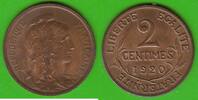 Frankreich 2 Centimes toll erhalten, besserer Jahrgang -