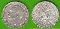 Baden 3 Mark Friedrich II. 1907-1918 -