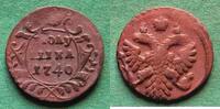 Russland Poluschka 1740 Anna Ivanovna 1730-1740, seltene Variante, Bitki... 119,00 EUR  Excl. 6,50 EUR Verzending