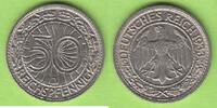 Weimarer Republik 50 Reichspfennig 1933 J selten fast vz, winziger Randf... 125,00 EUR104,90 EUR  Excl. 6,50 EUR Verzending