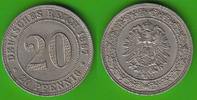 Kaiserreich 20 Pfennig sehr hübsch, selten in dieser Qualität -
