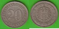 Kaiserreich 20 Pfennig hübsch -