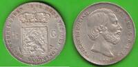 Niederlande 1/2 Gulden Willem III. 1849-1890, sehr hübsch -