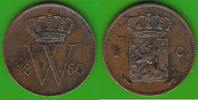 Niederlande 1 Cent Willem III. 1849-1890, Koning Gorilla, hübsch, besserer Jahrgang -