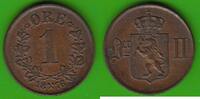 Norwegen 1 Öre Oskar II. 1872-1907, hübsch -