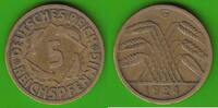 Weimarer Republik 5 Rentenpfennig -
