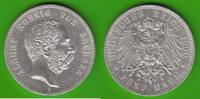 Sachsen 5 Mark Albert 1873-1902, hübsch -