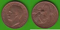 Italien 10 Centesimi Vittorio Emanuele III. 1900-1946, toll erhalten -