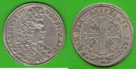 Sachsen-Coburg 1/6 Taler Albrecht III. 1680-1699, hübsch -