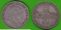 Großbritannien 1/2 Crown William III. 1694-1702, selten in guter Qualität -