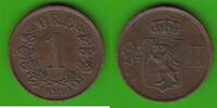 Norwegen 1 Öre Oscar II. 1872-1905, überdurchschnittlich -