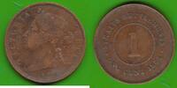 Straits Settlements 1 Cent Victoria 1837-1901, Heaton mint -