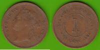 Straits Settlements 1 Cent Victoria 1837-1901 -