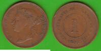 Straits Settlements 1 Cent Victoria 1837-1901 -