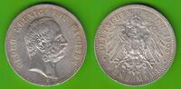 Sachsen 5 Mark Georg 1902-1904, hübsch -