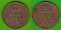 Niederlande 1 Cent Willem III. 1849-1890, hübsch -