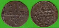 Sachsen-Hildburghausen 1 Heller Ernst Friedrich Karl 1745-1780, sehr hübsch -