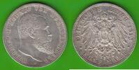 Württemberg 5 Mark Wilhelm II. 1891-1918, hübsch -