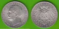 Baden 3 Mark Friedrich II. 1907-1918, sehr hübsch -