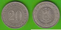 Kaiserreich 20 Pfennig sehr hübsch -