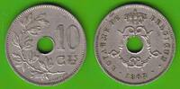 Belgien 10 Centimes Leopold II. 1865-1909, überdurchschnittlich -