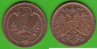 Österreich 1 Heller Franz Joseph I. 1848-1916, toll erhalten -
