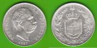 Italien 1 Lira Umberto I. 1878-1900, sehr hübsch -