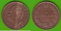 Italien 5 Centesimi Umberto I. 1878-1900, sehr hübsch, selten -