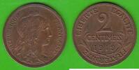 Frankreich 2 Centimes hübsch, besserer Jahrgang -