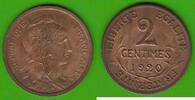 Frankreich 2 Centimes hübsch, bessere Ausgabe -