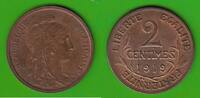 Frankreich 2 Centimes hübsch, bessere Ausgabe -